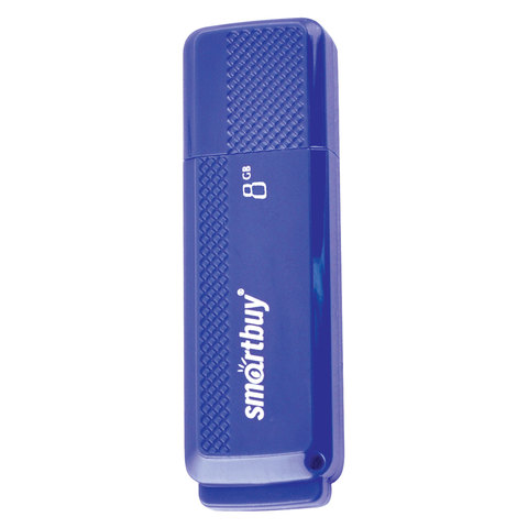 Флеш-диск 8 GB, SMARTBUY Dock, USB 2.0, синий, SB8GBDK-B