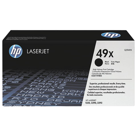 Картридж лазерный HP (Q5949X) LaserJet 1320/3390/3392 и другие, №49X, оригинальный, ресурс 6000 стр.