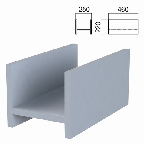 Подставка под системный блок "Арго", 250х460х220 мм, серый