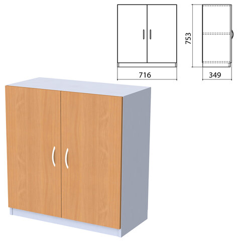 Шкаф закрытый "Бюджет", 716х349х753мм, груша ароза (КОМПЛЕКТ)