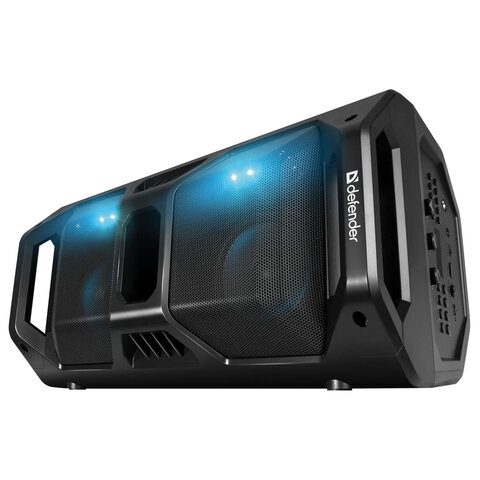 Колонка портативная DEFENDER Rage, 2.0, 50 Вт, Bluetooth, FM-тюнер, microSD, чёрная, 65109